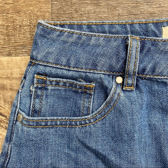 Pacsun Raw Hem Denim Mum II Mini Skirt Size 24 NWT - Picture 4 of 11